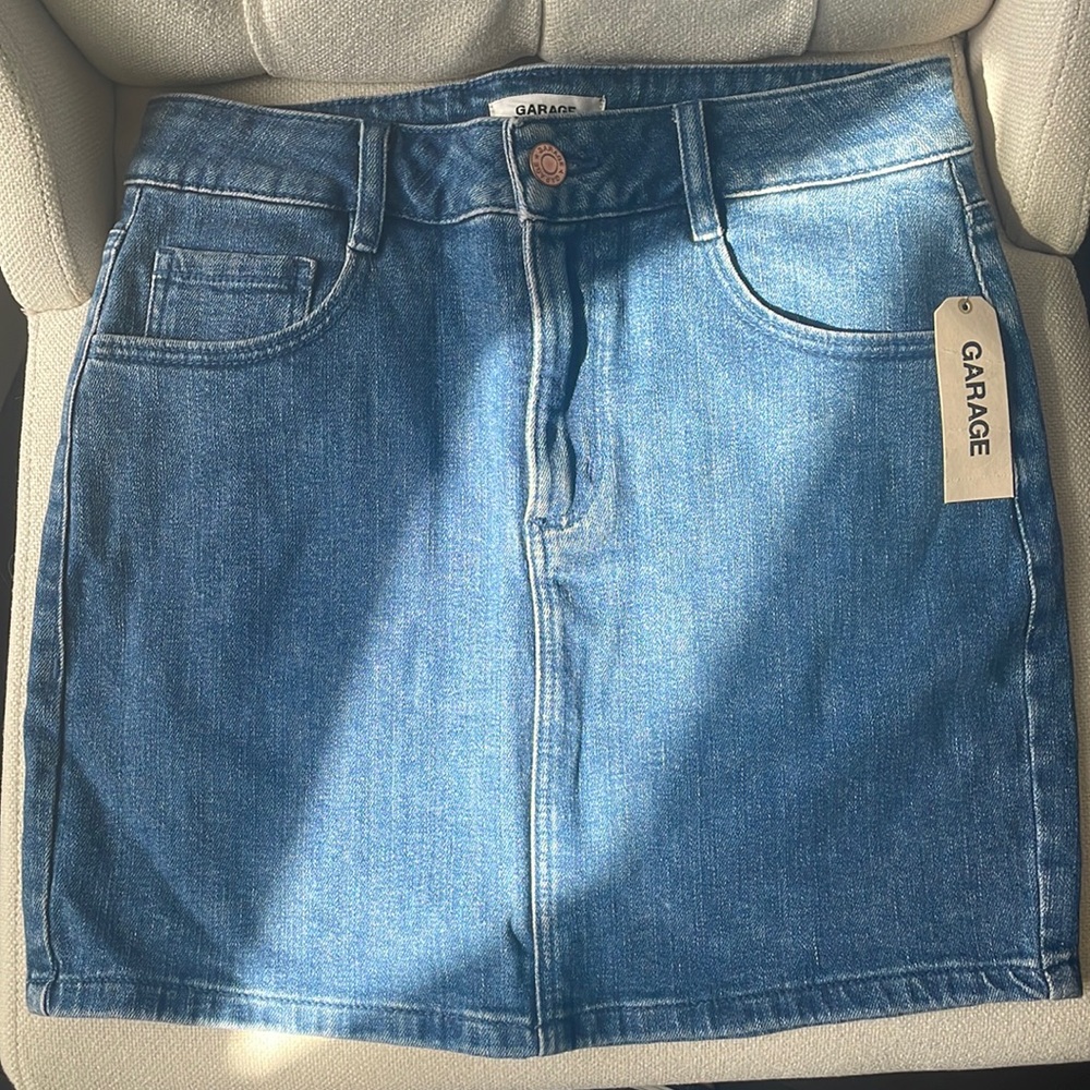 Garage denim skirt